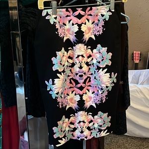 Mossimo Floral and Black pencil skirt